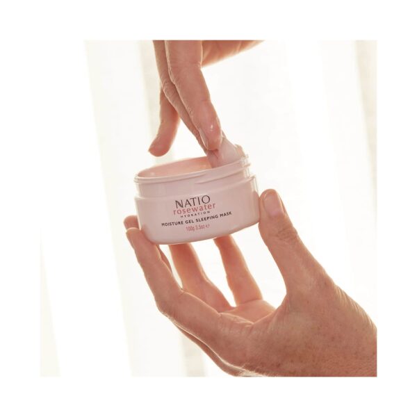 Natio Rosewater Hydration Moisture Gel Sleeping Mask (100g) - Natio