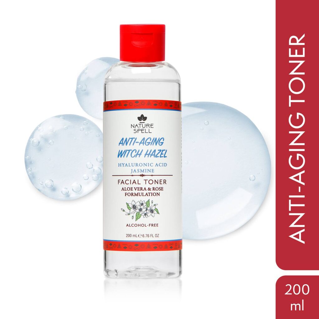 Nature Spell Hyaluronic Acid & Witch Hazel Anti Aging Face Toner (200 ml) - Nature Spell