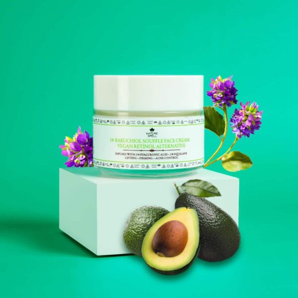 Nature Spell Vegan Retinol Face Moisturiser (100 ml) - Infused with Hyaluronic Acid - Nature Spell