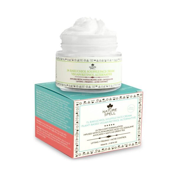 Nature Spell Vegan Retinol Face Moisturiser (100 ml) - Infused with Hyaluronic Acid - Nature Spell