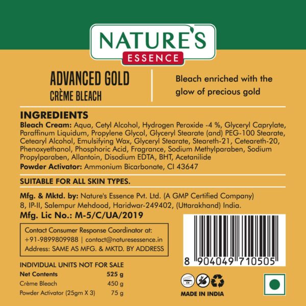 Nature's Essence Advanced Gold Creme Bleach (525g) - Nature's Essence