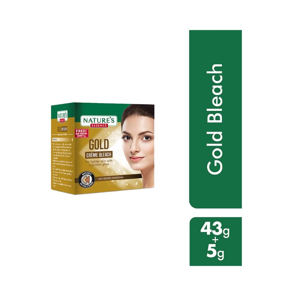 Nature's Essence Gold Creme Bleach (43g+5g) (Free Aloe Vera Gel) - Nature's Essence