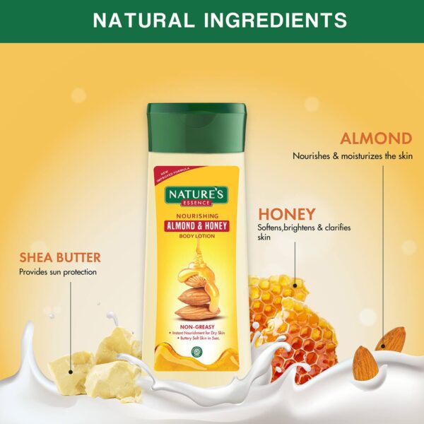 Nature's Essence Nourishing Body Lotion With Almond & Honey (200ml) - Nature's Essence
