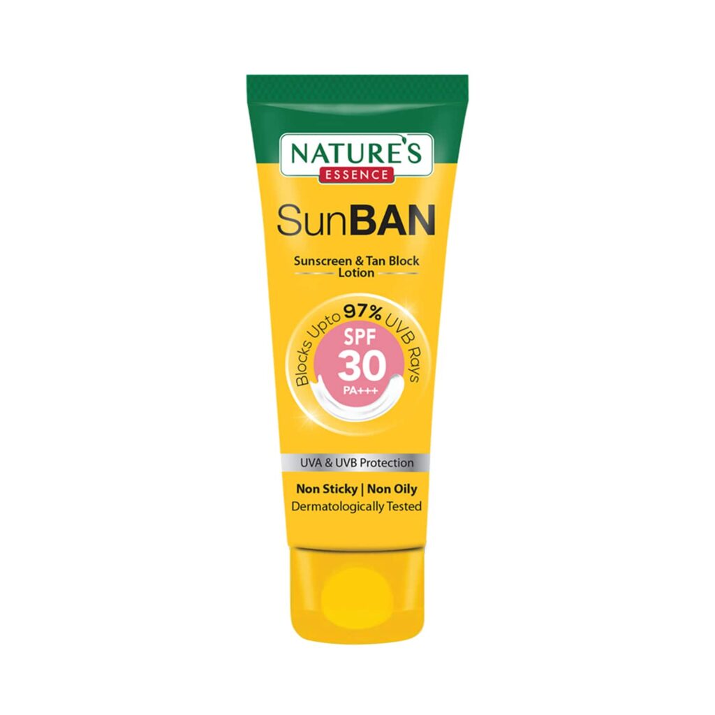 Nature's Essence Sunban SPF 30 Pa+++ Sunscreen & Tan Block Lotion (30ml) - Nature's Essence