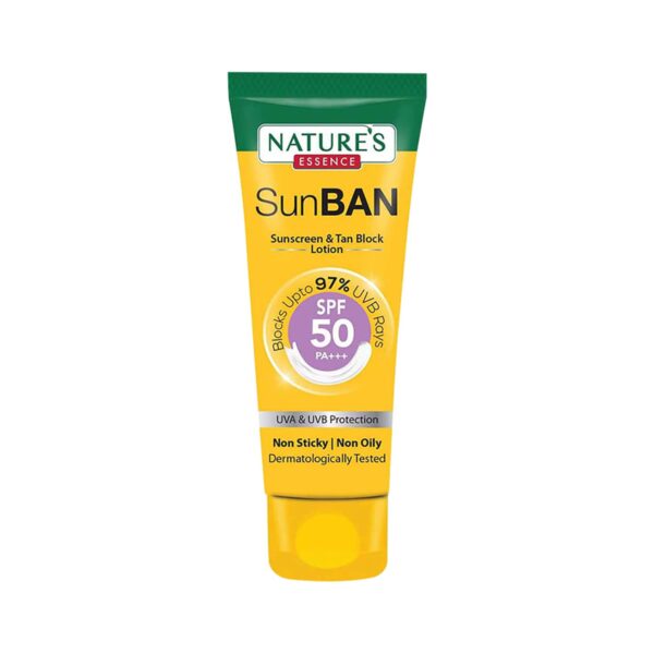 Nature's Essence Sunban SPF 50 Pa+++ Sunscreen & Tan Block Lotion (30ml) - Nature's Essence