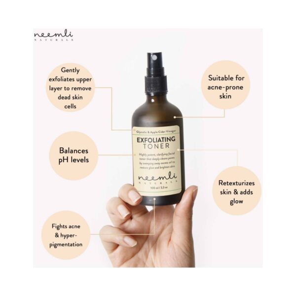 Neemli Naturals Glycolic & Apple Cider vinegar Exfoliating Toner (100ml) - Neemli Naturals