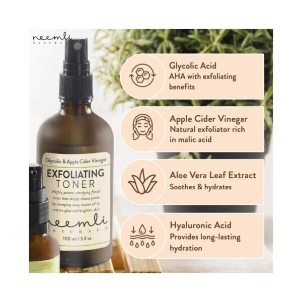 Neemli Naturals Glycolic & Apple Cider vinegar Exfoliating Toner (100ml) - Neemli Naturals