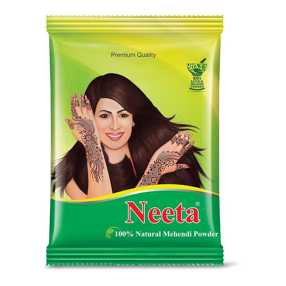Neeta Mehendi Powder 1 Kg - 100% Natural Henna Mehandi Powder for Hair, Hand & Feet