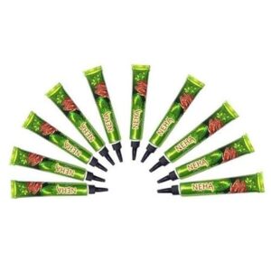 Neha Herbal (5 min rachne vali mehndi) Instant Dark Red Henna Mehendi Tattoo Paste Tubes (10pieces) by happinessShop