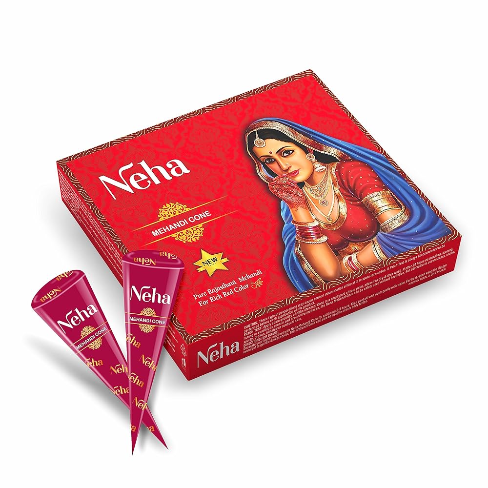 Neha Mehandi Cone, Pure Rajasthani Mehandi for Rich Henna Color