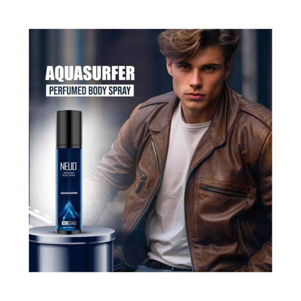 NEUD Aquasurfer Perfumed Body Spray for Men, No Gas Deodorant with Long-Lasting Fragrance (120 ml) - NEUD