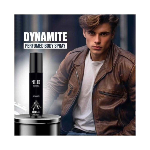 NEUD Dynamite Perfumed Body Spray for Men, No Gas Deodorant with Long-Lasting Fragrance (120 ml) - NEUD
