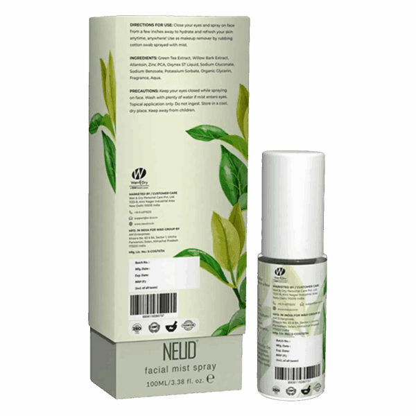 NEUD Green Tea Facial Mist Spray (100ml) - NEUD