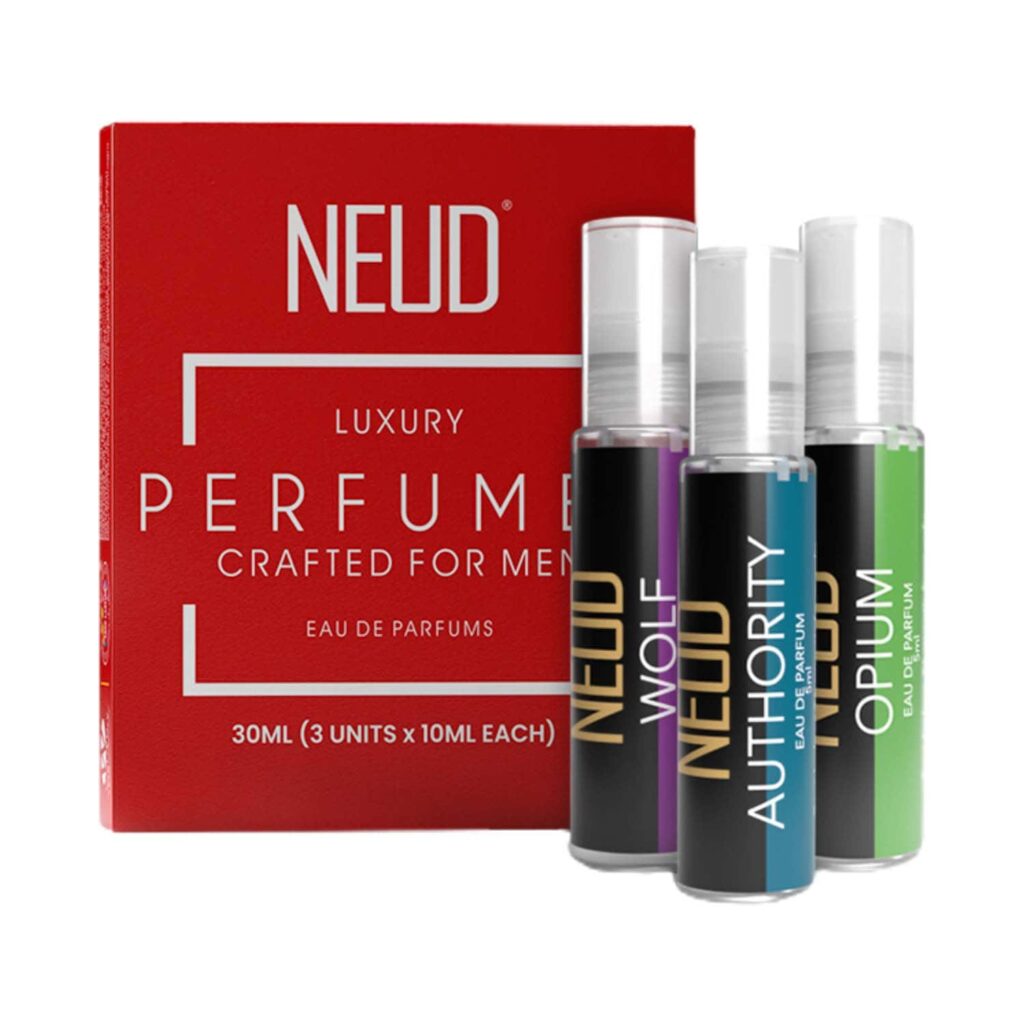 NEUD Luxury Perfume Long Lasting EDP (Citrus, Lavender, Cedarwood) Gift Set for Men (3 pcs) - NEUD
