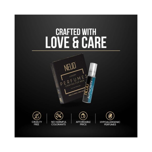 NEUD Luxury Perfume Long Lasting EDP (Citrus, Lavender, Cedarwood, Vanilla) Gift Set for Men (4 pcs) - NEUD