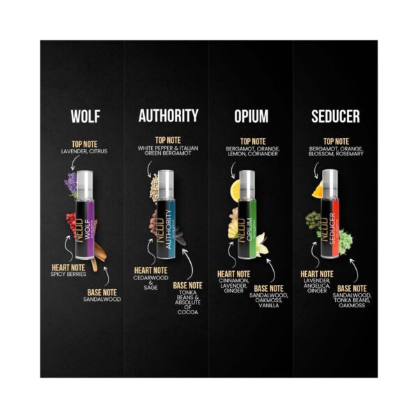 NEUD Luxury Perfume Long Lasting EDP (Citrus, Lavender, Cedarwood, Vanilla) Gift Set for Men (4 pcs) - NEUD