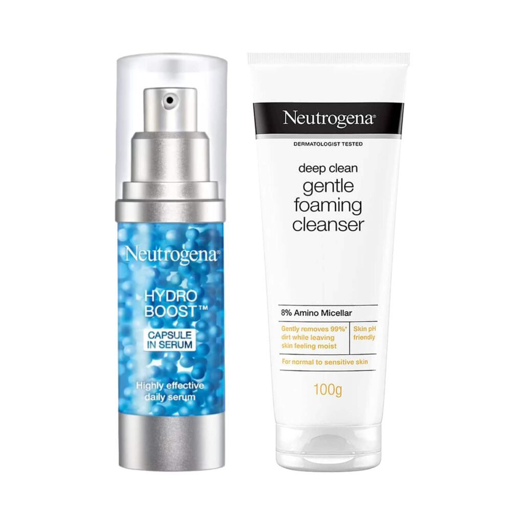 Neutrogena Gentle Cleanser and Hyaluronic Acid Serum Combo - Neutrogena