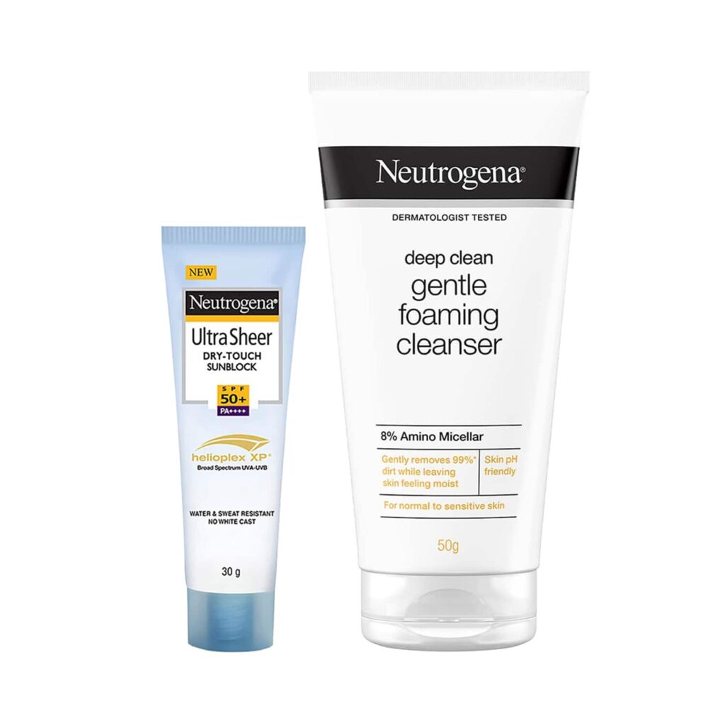 Neutrogena Gentle Cleanser+ Sun Protection Duo Combo - Neutrogena