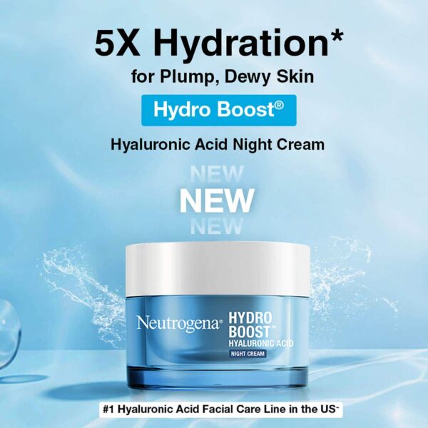 Neutrogena Hydro Boost Night Cream With Hyaluronic Acid For Overnight Hydrating Repair (50 g) - Neutrogena