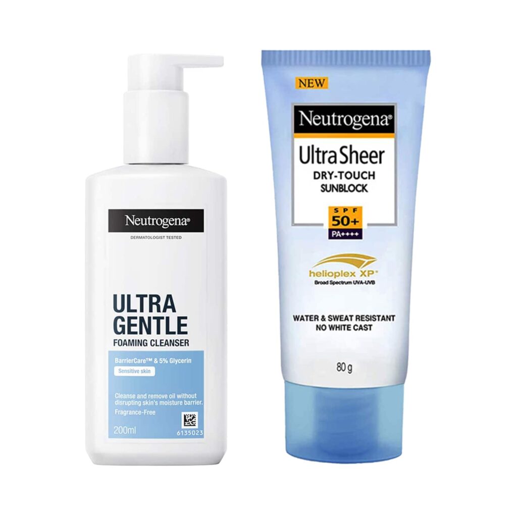 Neutrogena Ultra Gentle Forming Cleanser and Ultrasheer Sun Protection Combo - Neutrogena