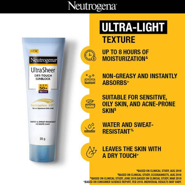 Neutrogena Ultra Sheer Dry Touch Sunscreen - SPF50 (30 g) - Neutrogena