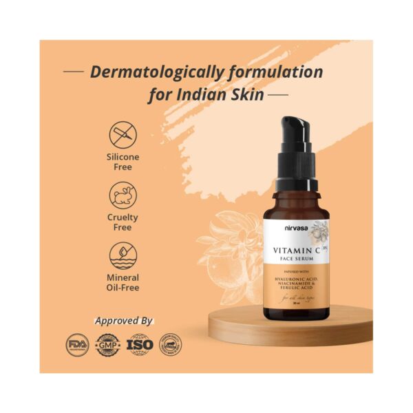 Nirvasa 20% Vitamin C Serum Infused With Hyaluronic Acid & Niacinamide (30ml) - Nirvasa