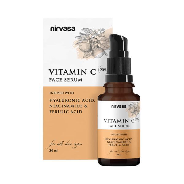 Nirvasa 20% Vitamin C Serum Infused With Hyaluronic Acid & Niacinamide (30ml) - Nirvasa