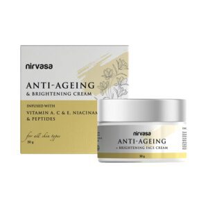 Nirvasa Anti Ageing & Brightening Cream With Niacinamide & Peptides (50g) - Nirvasa
