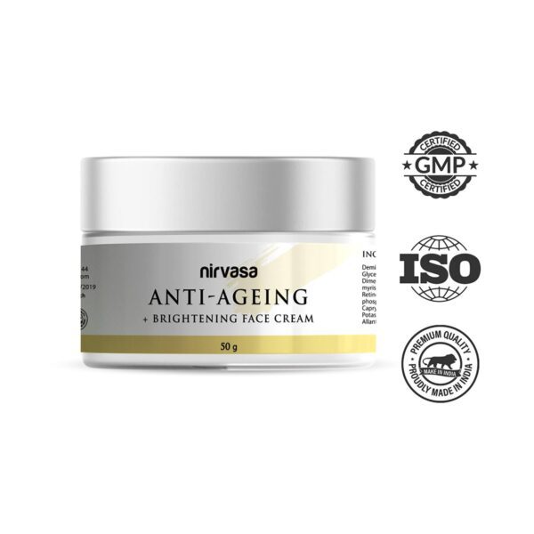 Nirvasa Anti Ageing & Brightening Cream With Niacinamide & Peptides (50g) - Nirvasa