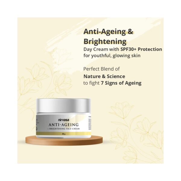Nirvasa Anti Ageing & Brightening Cream With Niacinamide & Peptides (50g) - Nirvasa