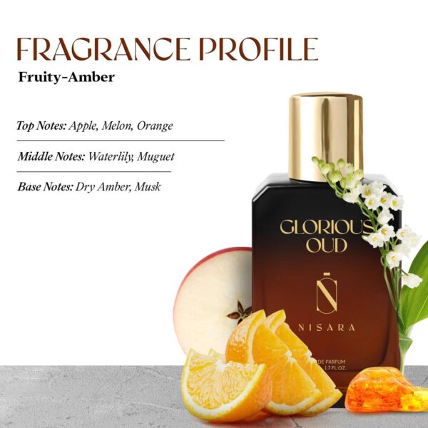 Nisara Glorious Oud Long Lasting Woody Amber Unisex EDP (50 ml) - Nisara
