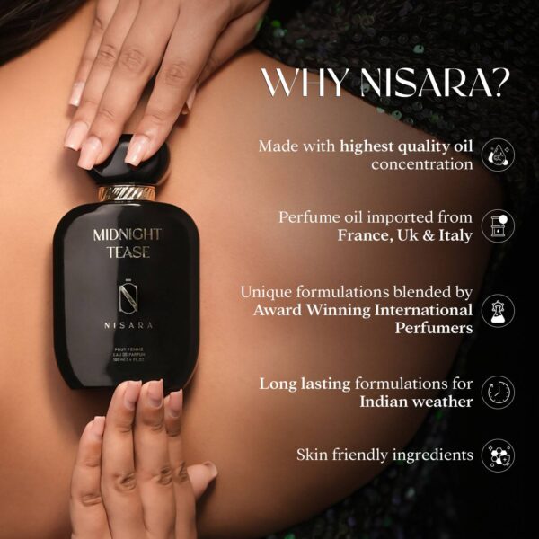 Nisara Midnight Tease Eau De Parfum for Women (100 ml) - Nisara