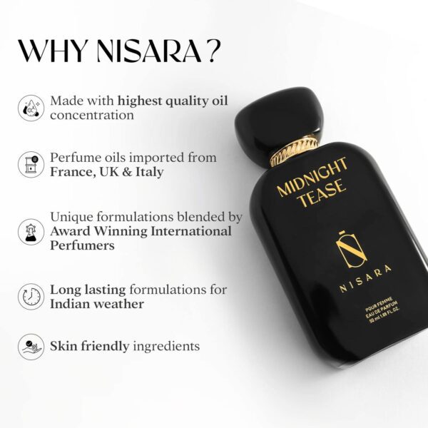 Nisara Midnight Tease Eau De Parfum for Women (50 ml) - Nisara