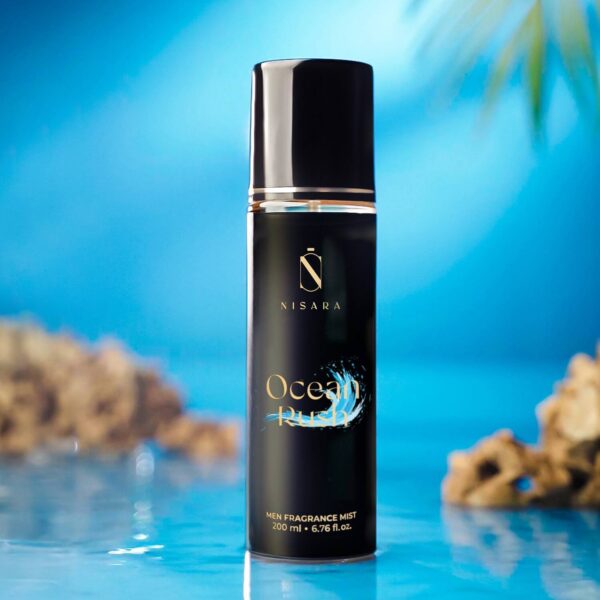 Nisara Ocean Rush Long Lasting Aromatic Fougere Fragrance Body Mist for Men (200 ml) - Nisara