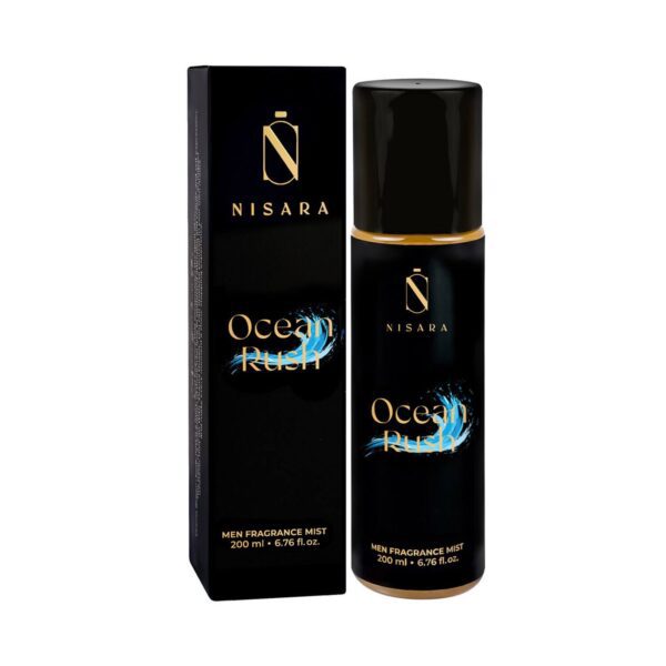 Nisara Ocean Rush Long Lasting Aromatic Fougere Fragrance Body Mist for Men (200 ml) - Nisara