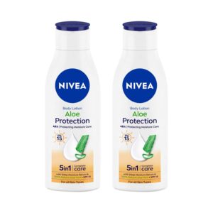 Nivea Aloe Protection SPF 15 Body Lotion (200 ml) (Pack Of 2) Combo - Nivea
