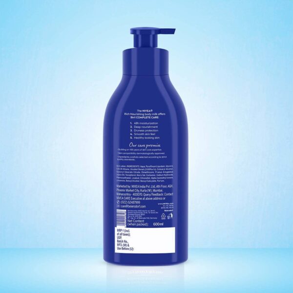 Nivea Body Milk Nourishing Body Lotion (600ml) - Nivea