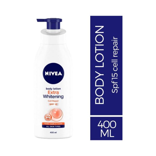 Nivea Body Milk Nourishing Body Lotion and Extra Whitening Cell Repair Combo for Better Skin - Nivea