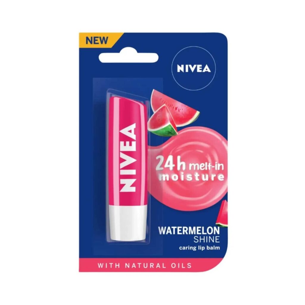 Nivea Fruity Watermelon Shine Lip Balm (4.8g) - Nivea