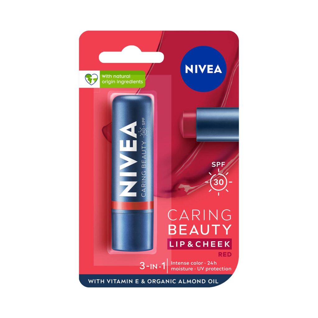 Nivea Lip Care Caring Beauty Lip Balm - Red (4.8 g) - Nivea