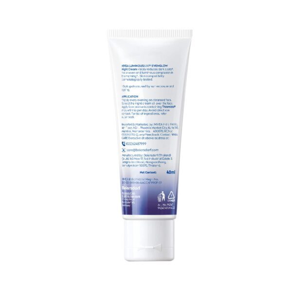 Nivea Luminous630 Even Glow Night Cream (40ml) - Nivea