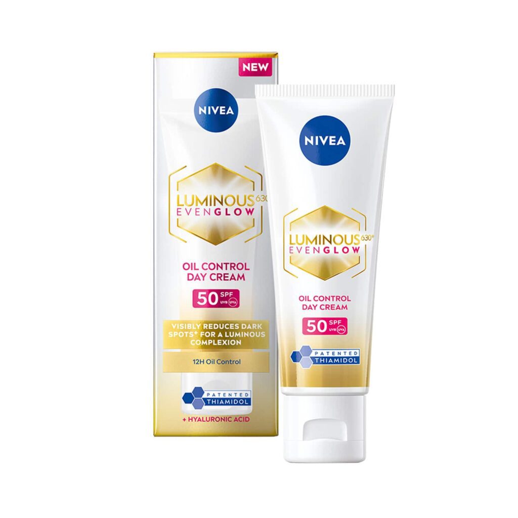 Nivea Luminous630 Even Glow Oil Control Day Cream Spf50 (40ml) - Nivea
