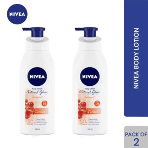 Nivea Natural Glow Cell Repair SPF 15 Body Lotion (400 ml + 400 ml) Pack of 2 Combo - Nivea
