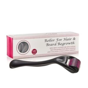 NOCXTUN Roller HB2 for Hair and Beard Regrowth - 540 Micro 0.5mm Titanium Alloy Needles - Reduces Fall & Stimulates Follicles - Safe, Effective, Easy to Use - Skin Care for Men...
