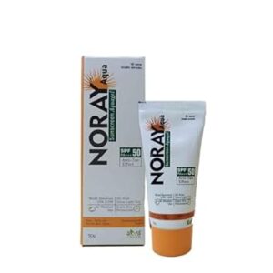 Noray aqua sunscreen aquagel spf 50 PA+++ | Broad spectrum UVA+UVB | Oil-free ultra light gel | 50g