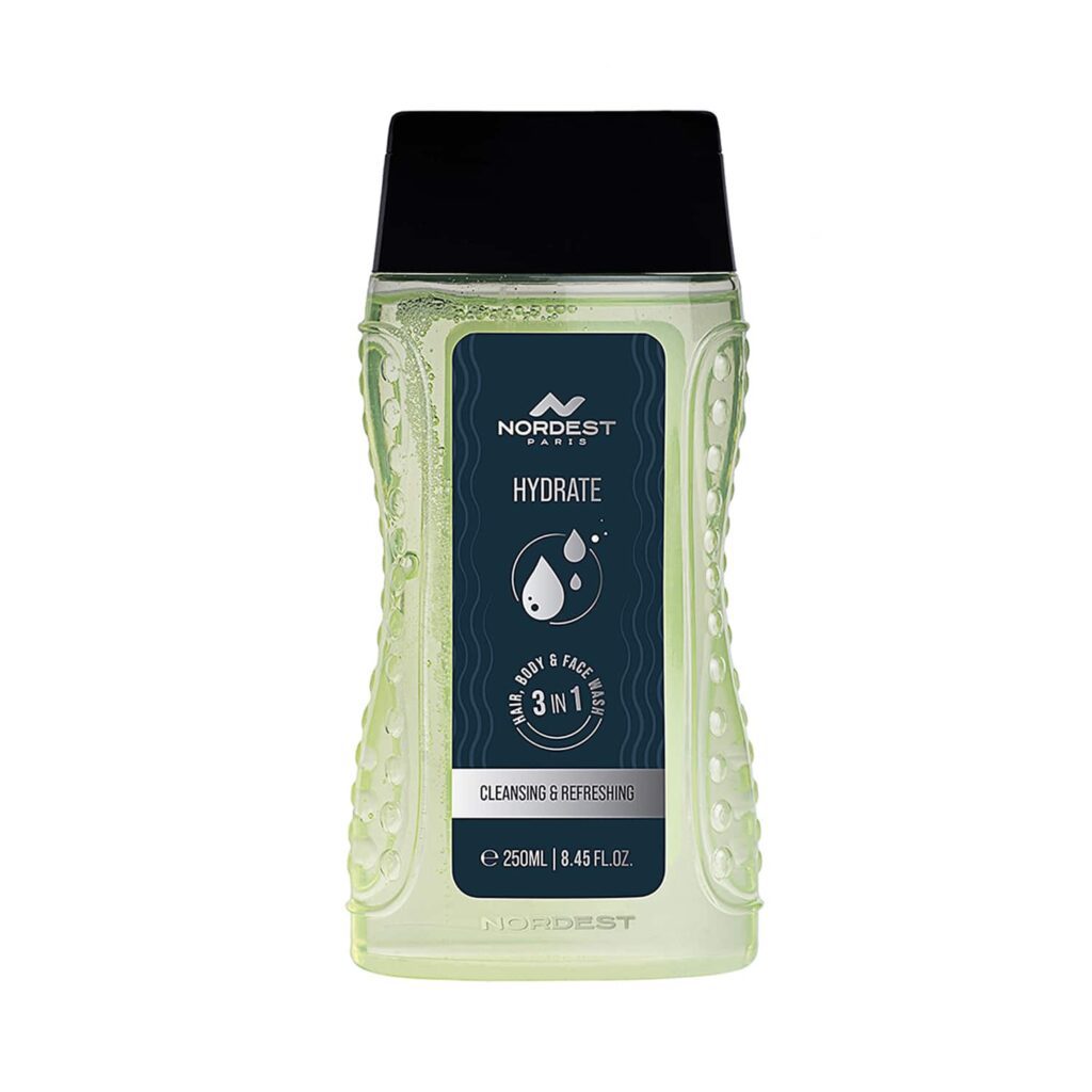 Nordest Paris Hydrate Cleansing and Refreshing Shower Gel - 3 in 1 Hair Body and Face Wash (250 ml) - Nordest Paris