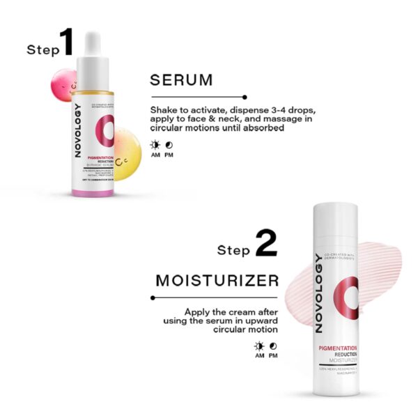 Novology Bi-Phasic Hyper Pigmentation Serum + Pigmentation Reduction Moisturizer Combo - Novology