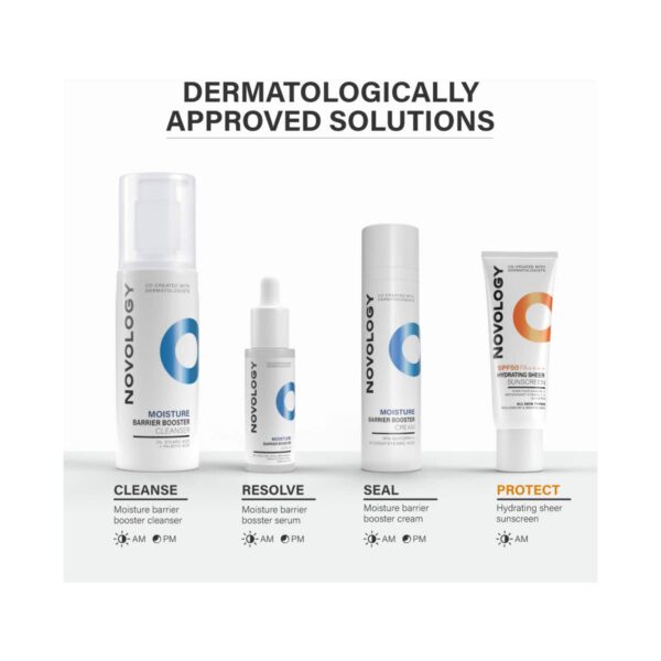 Novology SPF 50 PA++++ Hydrating Sheer Sunscreen No White Caste Broad Spectrum Protection (50 g) - Novology