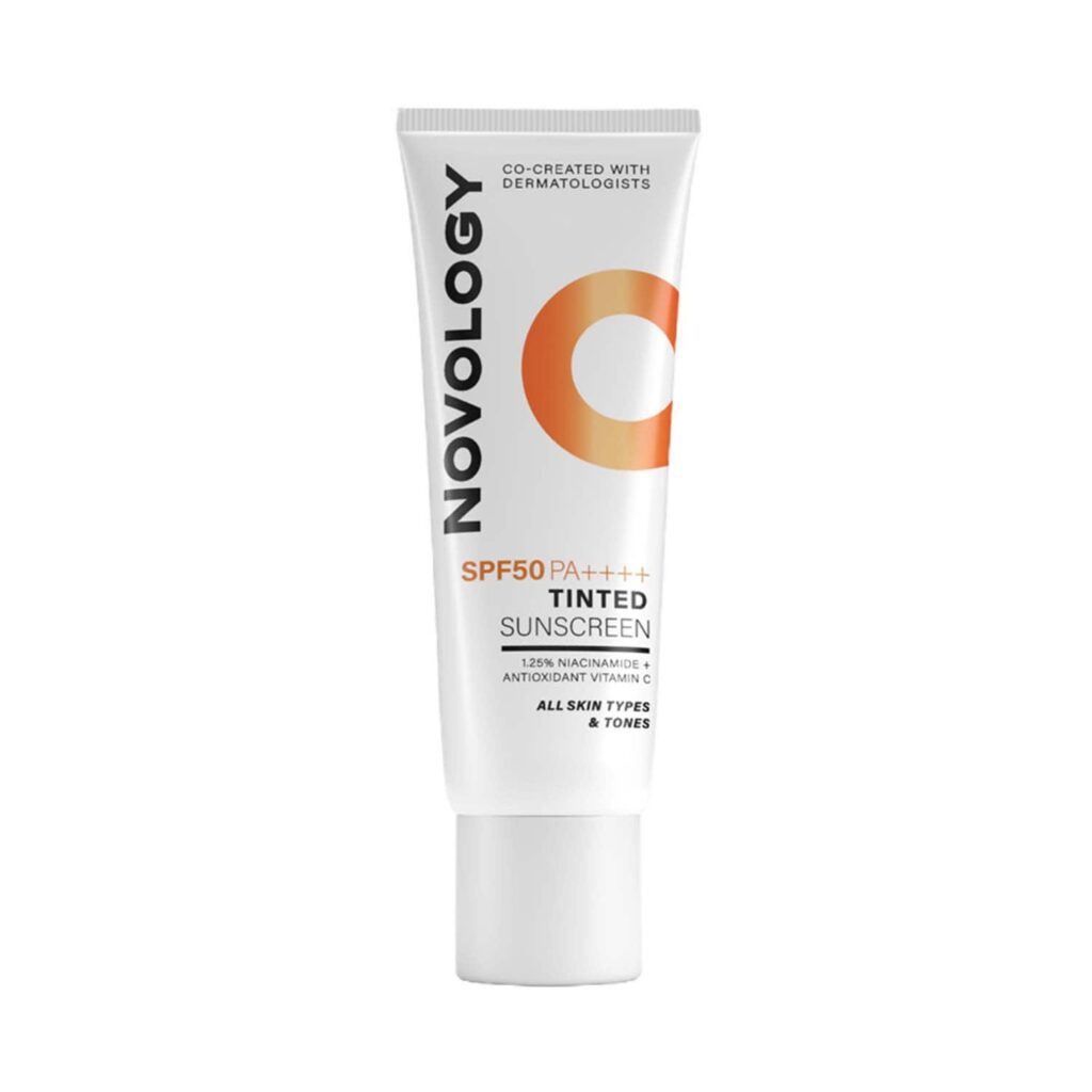 Novology SPF50 PA++++ Tinted Sunscreen Non-Greasy Broad Spectrum Protection (50 g) - Novology