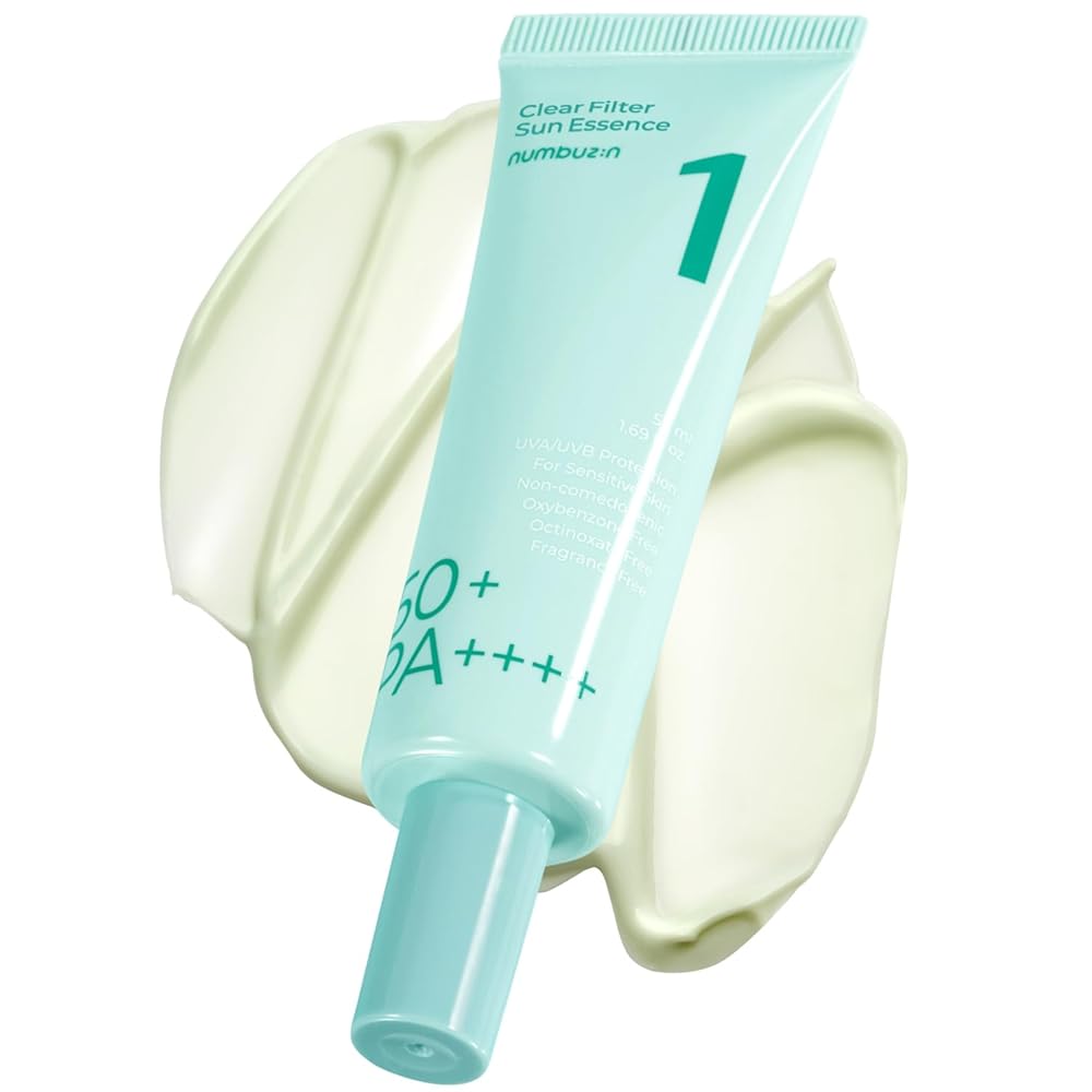numbuzin No.1 Clear Filter Sun Essence | No White Cast, Hydrating, Moisturizing, Cools Down, Light Finish, 1.69 fl oz